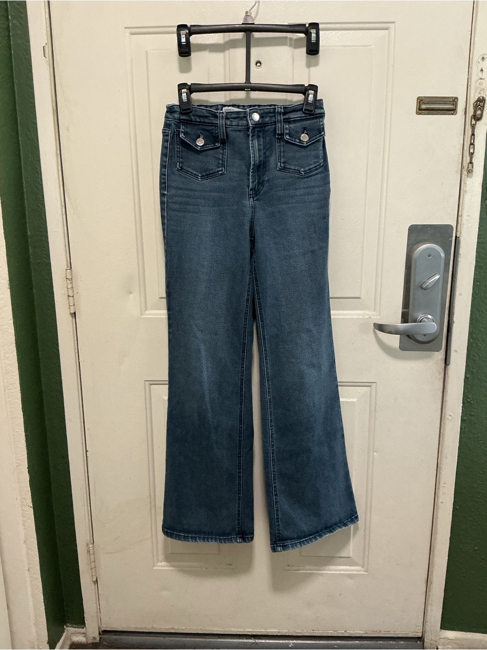 Nine West Dark Blue High-Rise Wide Leg Jeans